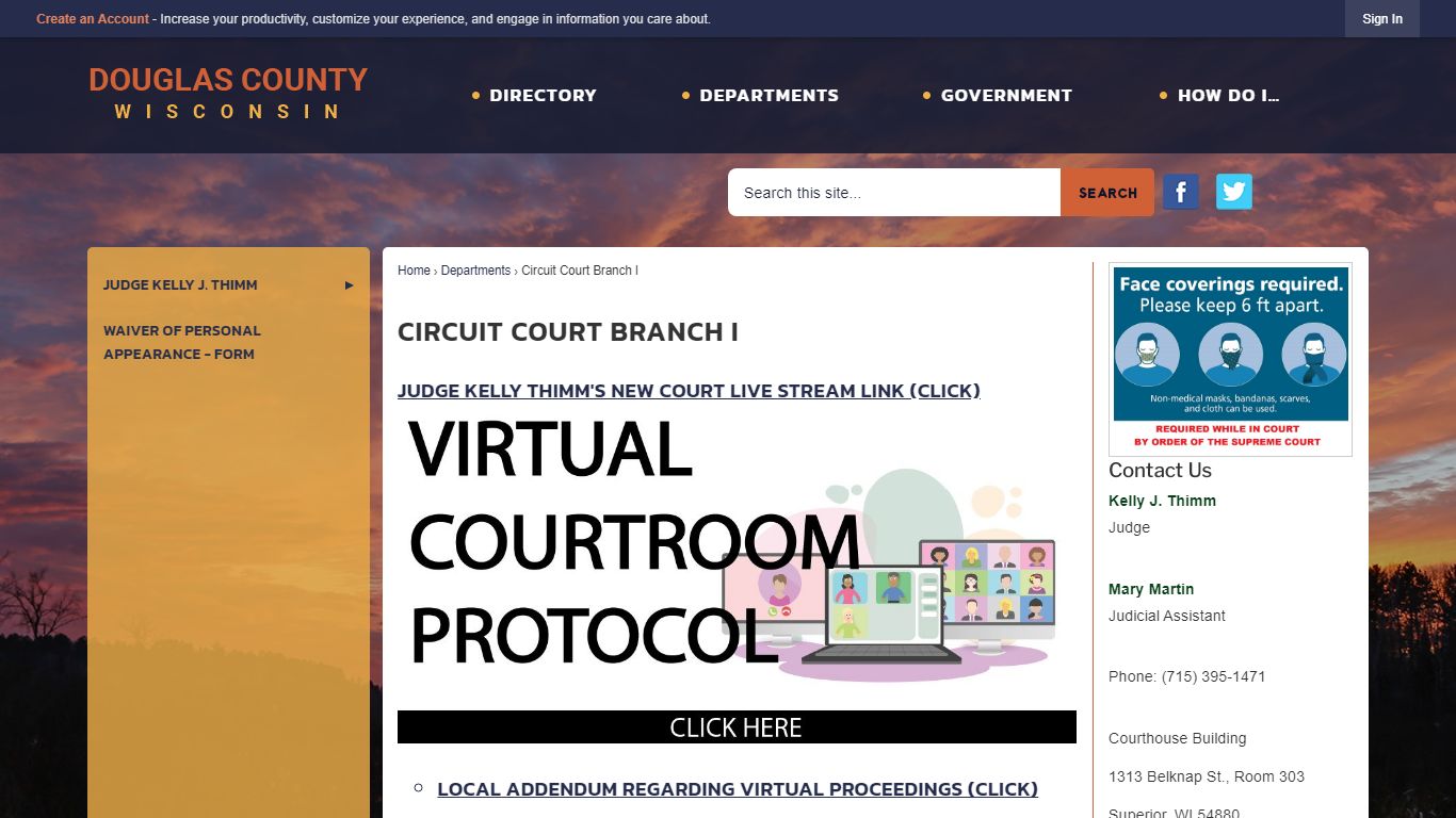 CIRCUIT Court Branch I | Douglas County, WI - Official Website