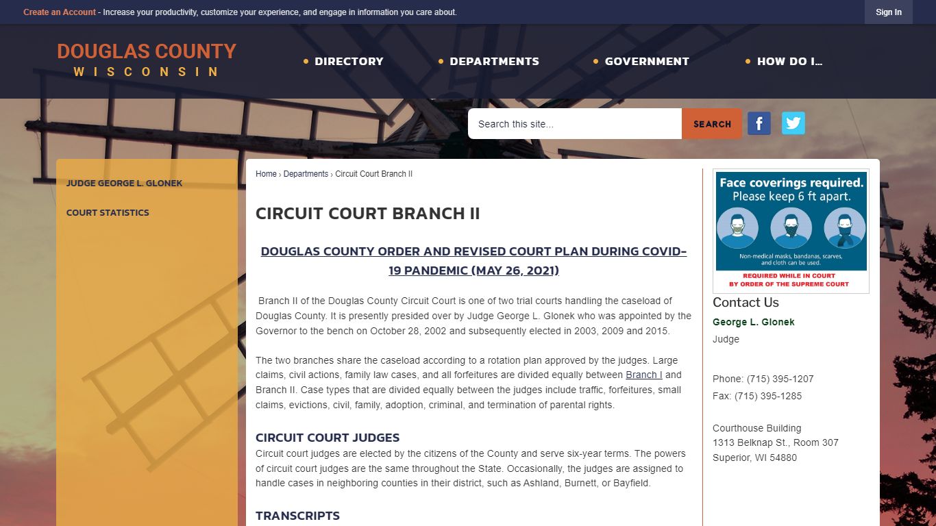 Circuit Court BRANCH II | Douglas County, WI - Official Website